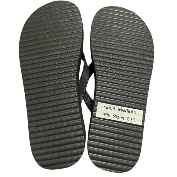 New y2k Hot Flops Black and green flip flops with olives  size 8-9 - Picture 2 of 9